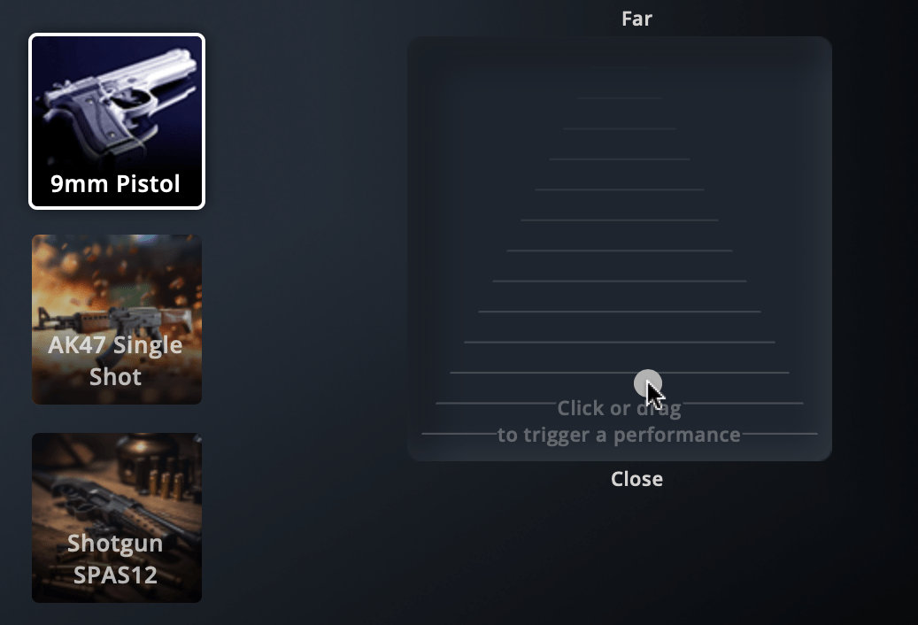 A screenshot of the Krotos pistol preset