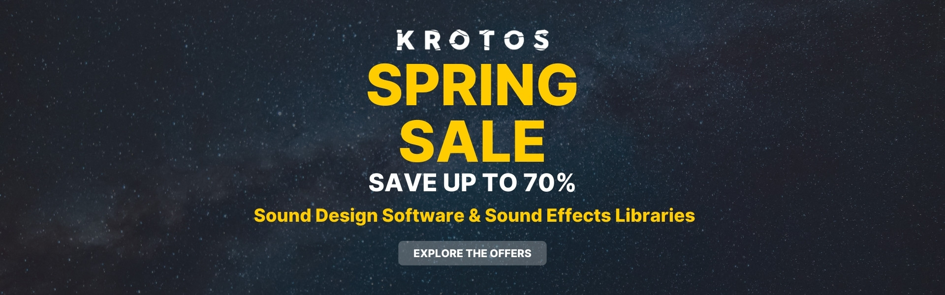 Krotos Spring Sale Sound Design Software and SFX Libraries
