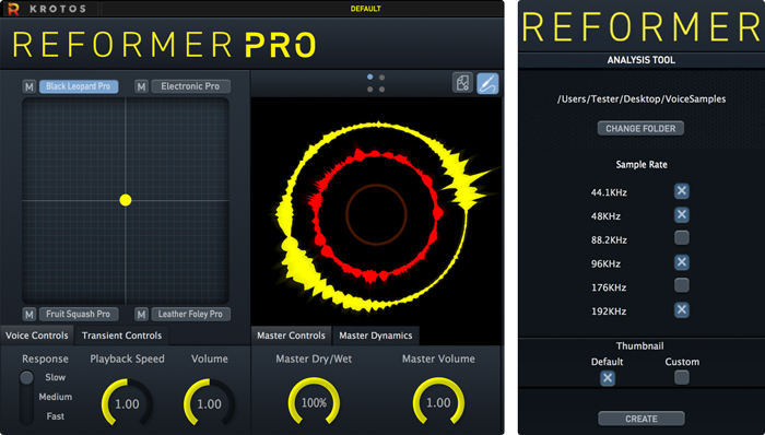 Reformer Pro UI with Analysis Tool