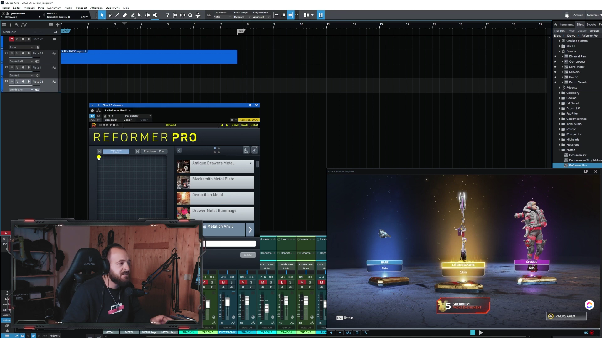 Video Game Sound Effects Reformer Pro in Pre Sonus Studio One